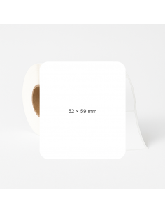 Lipnios etiketės 52x59mm....