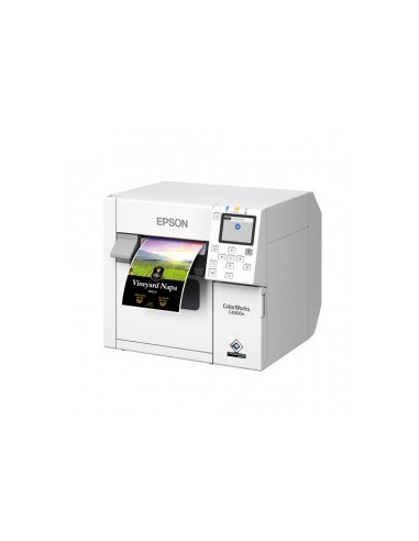 Spalvoti lipdukų spausdintuvai Spalvotas lipdukų spausdintuvas Epson ColorWorks C4000, Gloss Black Ink, cutter, ZPLII, USB, Ethe