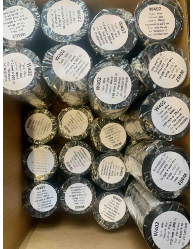 Karboninė juosta 110mm x 300m Wax