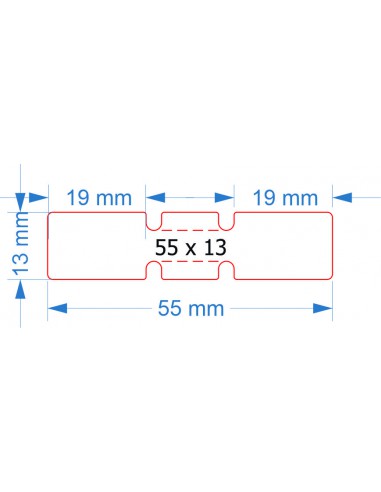 Juvelyrinės etiketės 55x13 mm PP vienas rulonas - 4000 vnt.-Lipnios etiketės