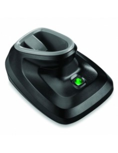 Zebra charging/transmitter cradle, presentation, black
